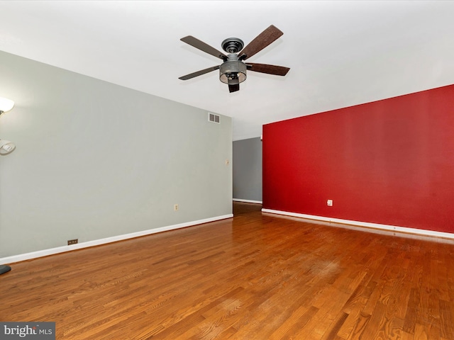 4106 Teklen Dr, Westminster, MD 21157 - unfurnished room featuring wood finished floors, a ceiling fan, and baseboards