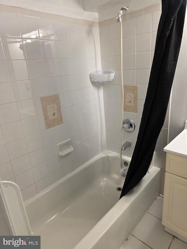 13103 Chalfont Ave, Fort Washington, MD 20744 - full bath with shower / tub combo, tile patterned floors, and vanity