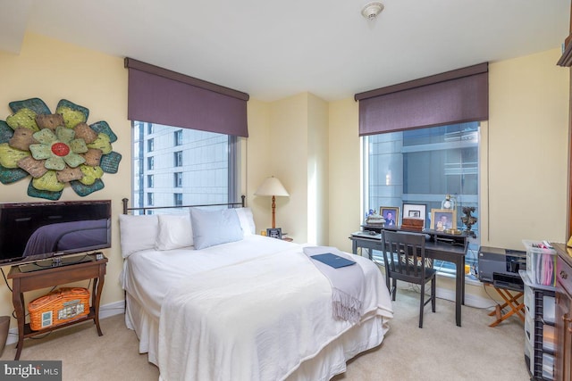 1414 S Penn Sq Unit 18H, Philadelphia, PA 19102 - bedroom featuring light colored carpet and a desk