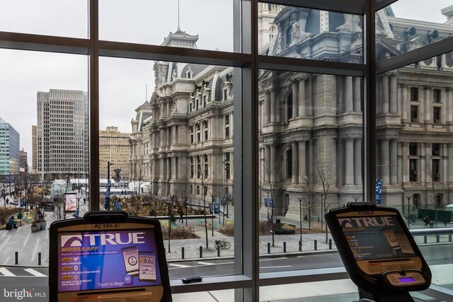 1414 S Penn Sq Unit 18H, Philadelphia, PA 19102 - doorway with a city view and plenty of natural light