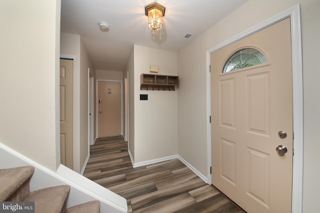 35 Alberts Way, Langhorne, PA 19047 - foyer entrance featuring wood finished floors, stairway, and baseboards