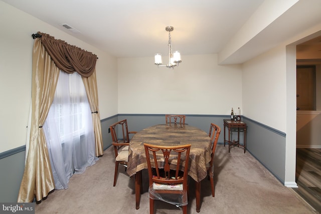 35 Alberts Way, Langhorne, PA 19047 - dining room featuring a chandelier, light carpet, and baseboards