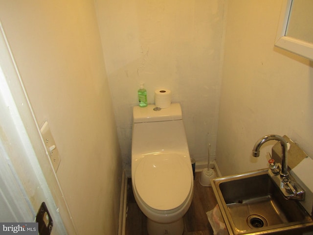 bathroom featuring a sink and toilet