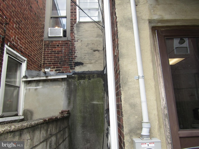 exterior view of brick siding