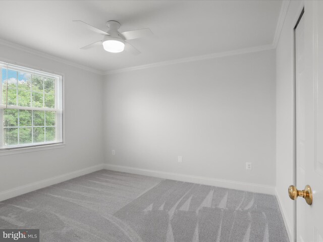 9365 River Crest Rd, Manassas, VA 20110 - carpeted spare room with ceiling fan, baseboards, and crown molding