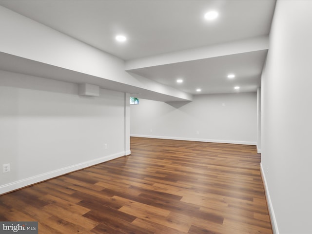 9365 River Crest Rd, Manassas, VA 20110 - finished below grade area with recessed lighting, baseboards, and wood finished floors