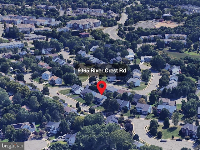 9365 River Crest Rd, Manassas, VA 20110 - aerial view of property and surrounding area with nearby suburban area