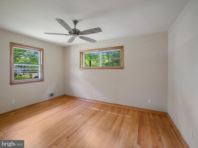 304 Mangrove Rd, Severna Park, MD 21146 - unfurnished room with light wood-type flooring, baseboards, and ceiling fan
