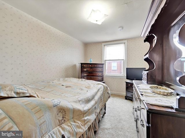 146 Academy Rd, Clifton Heights, PA 19018 - bedroom featuring wallpapered walls, light carpet, and baseboards