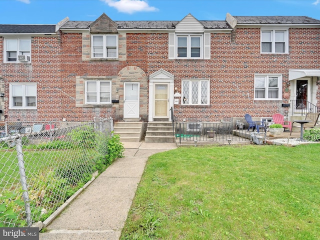 146 Academy Rd, Clifton Heights, PA 19018 - townhome / multi-family property with entry steps, brick siding, and a patio area