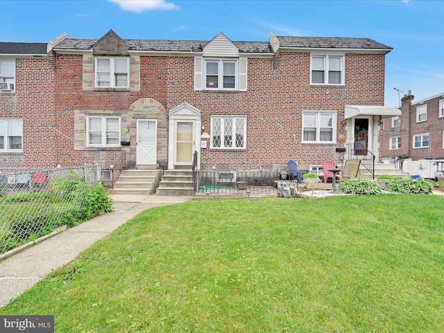 146 Academy Rd, Clifton Heights, PA 19018 - view of property with entry steps, brick siding, and a high end roof