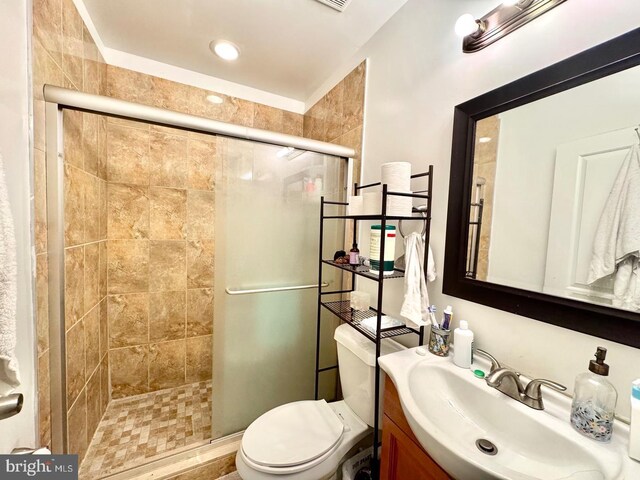 1431 N 17th St, Philadelphia, PA 19121 - bathroom with a shower stall, toilet, and vanity