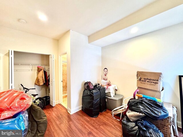 1431 N 17th St, Philadelphia, PA 19121 - bedroom with wood finished floors, a closet, recessed lighting, ensuite bathroom, and baseboards