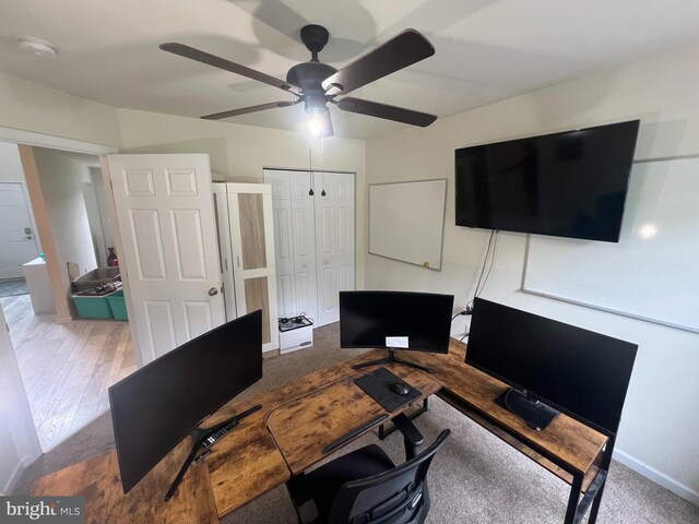 23 Cardinal Ln, Sicklerville, NJ 08081 - home office with ceiling fan and baseboards