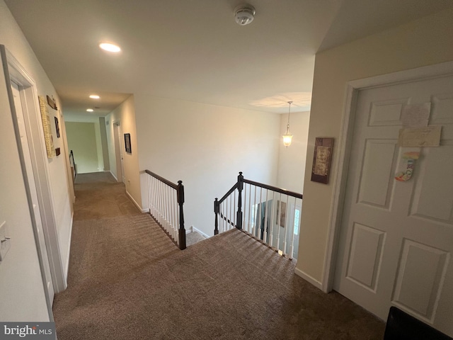 23 Cardinal Ln, Sicklerville, NJ 08081 - corridor featuring an upstairs landing, carpet floors, recessed lighting, and baseboards