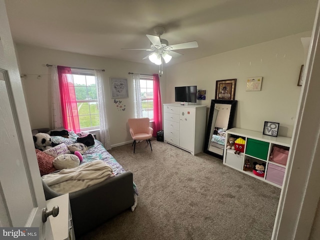23 Cardinal Ln, Sicklerville, NJ 08081 - bedroom with light colored carpet and ceiling fan