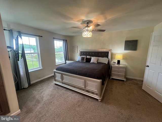 23 Cardinal Ln, Sicklerville, NJ 08081 - carpeted bedroom featuring baseboards and a ceiling fan