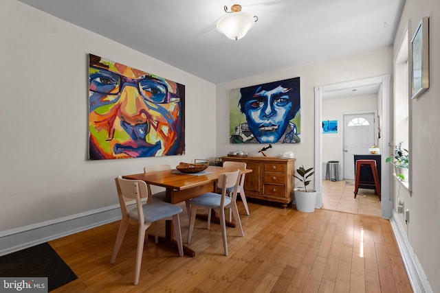 4734 Upland St, Philadelphia, PA 19143 - dining space featuring light wood-style floors and baseboards