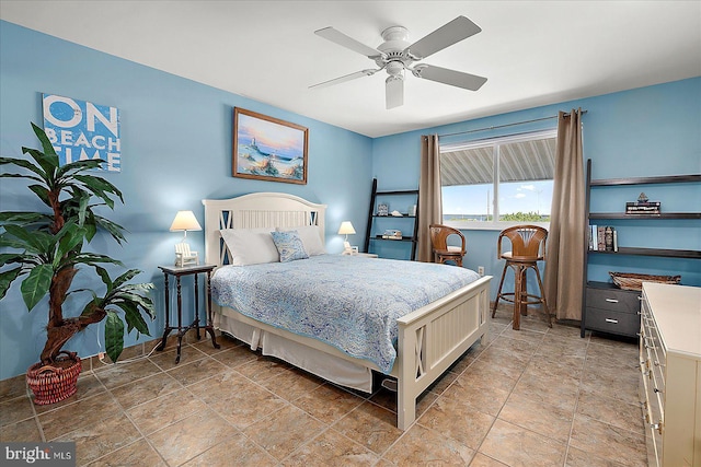 104 127th St Unit 326B, Ocean City, MD 21842 - bedroom featuring ceiling fan and baseboards