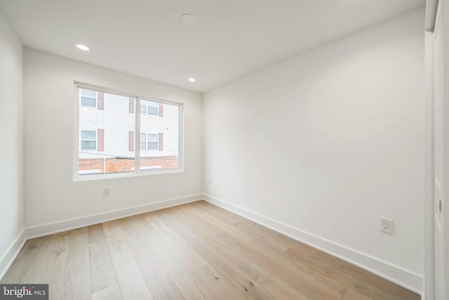 1309 S 32nd St, Philadelphia, PA 19146 - unfurnished room featuring light wood-style flooring, baseboards, and recessed lighting