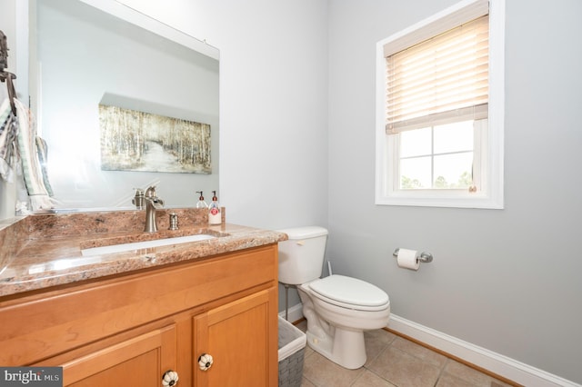 1280 Saint Michaels Rd, Mount Airy, MD 21771 - bathroom with toilet, vanity, tile patterned floors, and baseboards