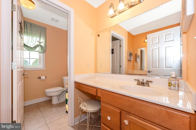1280 Saint Michaels Rd, Mount Airy, MD 21771 - bathroom featuring toilet, tile patterned flooring, vanity, and baseboards