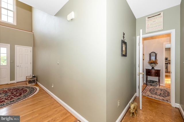 1280 Saint Michaels Rd, Mount Airy, MD 21771 - foyer entrance featuring a towering ceiling, light wood-type flooring, and baseboards