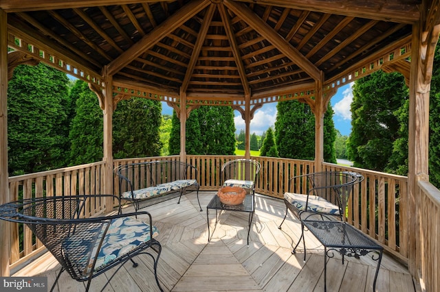 1280 Saint Michaels Rd, Mount Airy, MD 21771 - deck featuring a gazebo and view of wooded area