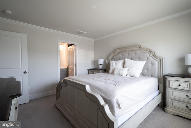 194 Green Poplar Loop, Clarksburg, MD 20871 - bedroom with crown molding, light colored carpet, baseboards, and ensuite bathroom