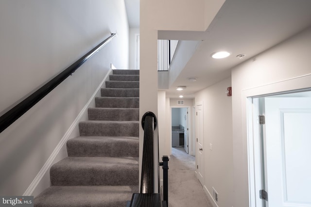 194 Green Poplar Loop, Clarksburg, MD 20871 - stairway with carpet floors