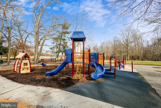 view of community jungle gym