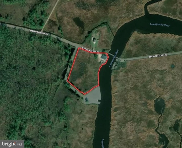 3706 Bestpitch Ferry Rd, Cambridge, MD 21613 - aerial view of property's location with property parcel outlined