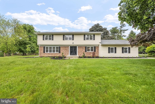 20 Hathaway Dr, Princeton Junction, NJ 08550 - view of front facade with brick siding and a front yard