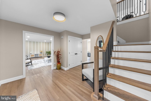 20 Hathaway Dr, Princeton Junction, NJ 08550 - stairway with wood finished floors and baseboards