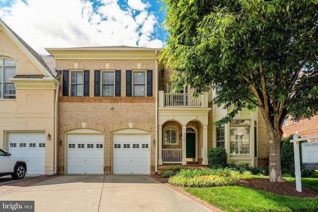 12723 Lady Somerset Ln, Fairfax, VA 22033 - view of front facade with concrete driveway, brick siding, and a garage