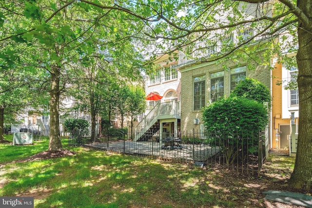 12723 Lady Somerset Ln, Fairfax, VA 22033 - view of yard featuring stairway