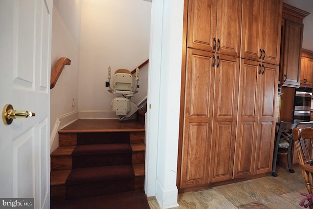 663 Tomlin Station Rd, Mullica Hill, NJ 08062 - staircase with wood finished floors and baseboards