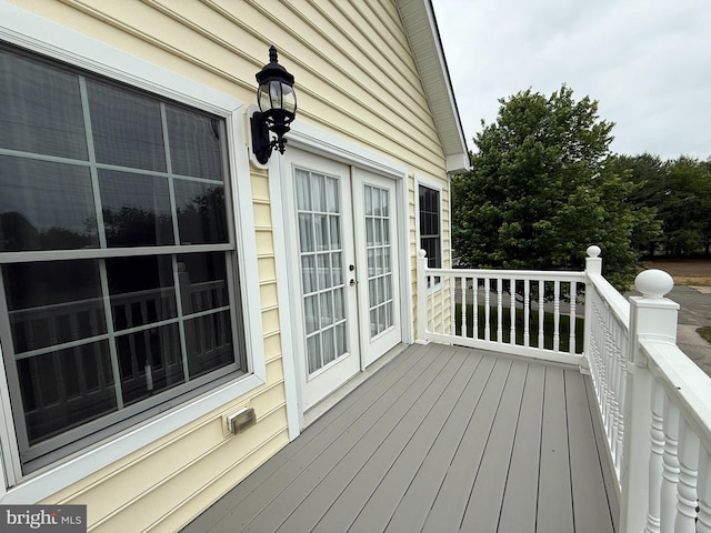 663 Tomlin Station Rd, Mullica Hill, NJ 08062 - wooden terrace with french doors
