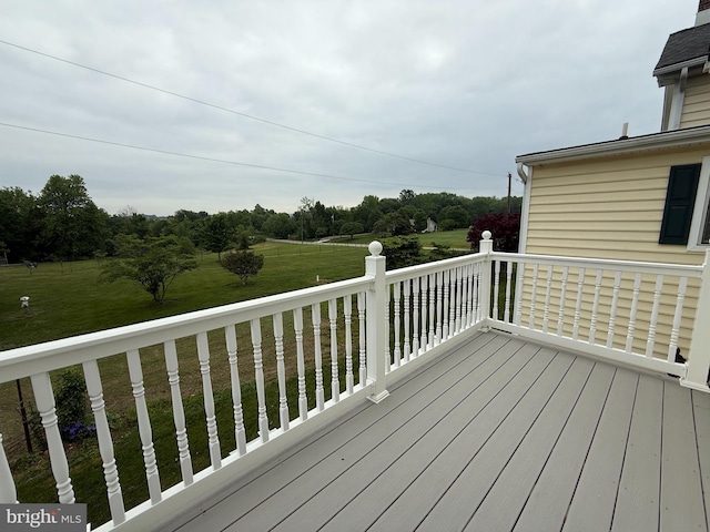 663 Tomlin Station Rd, Mullica Hill, NJ 08062 - wooden deck featuring a yard