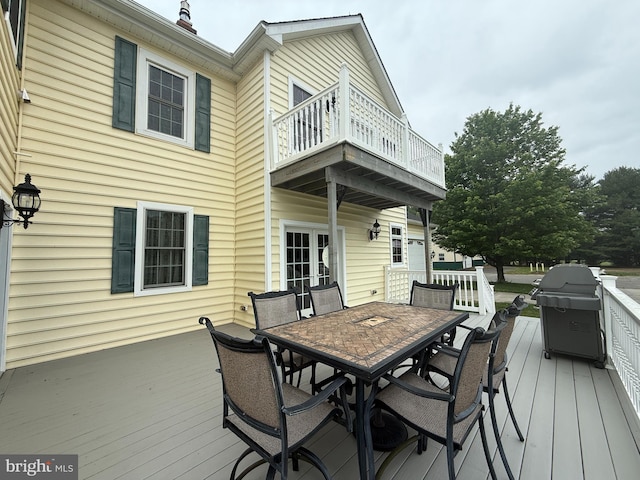 663 Tomlin Station Rd, Mullica Hill, NJ 08062 - wooden terrace featuring outdoor dining area and area for grilling