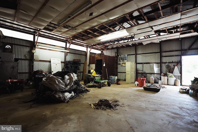 663 Tomlin Station Rd, Mullica Hill, NJ 08062 - garage with metal wall
