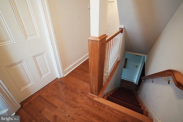 663 Tomlin Station Rd, Mullica Hill, NJ 08062 - stairway featuring wood finished floors and baseboards