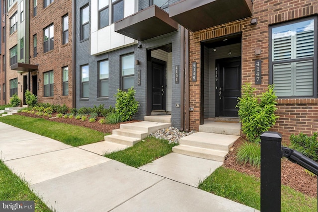 4149 Red Mulberry Dr, Fairfax, VA 22033 - doorway to property with brick siding