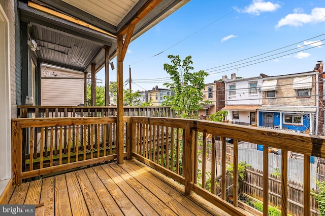 326 E 28th St, Baltimore, MD 21218 - wooden deck with a residential view