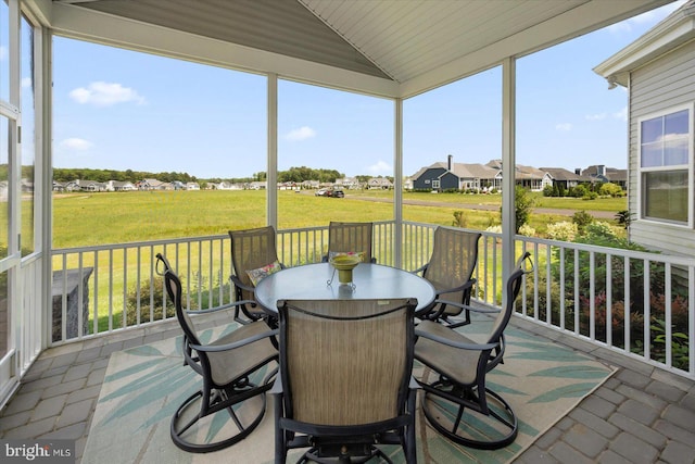 29325 Andrew Jackson Dr, Millsboro, DE 19966 - sunroom / solarium with lofted ceiling and outdoor dining space