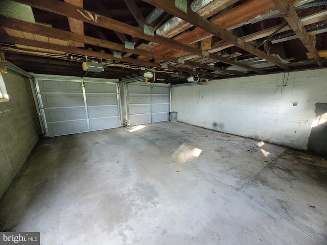 155 Hyndman Rd, Hyndman, PA 15545 - garage with a garage door opener and concrete block wall