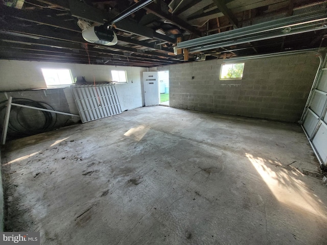155 Hyndman Rd, Hyndman, PA 15545 - garage with a garage door opener and concrete block wall