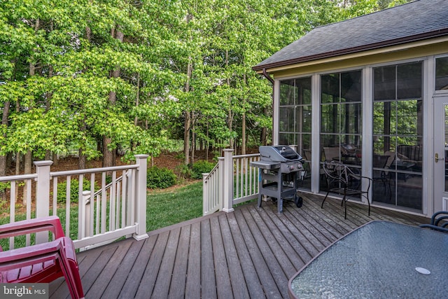 31027 Scissorbill Rd, Ocean View, DE 19970 - wooden deck featuring area for grilling