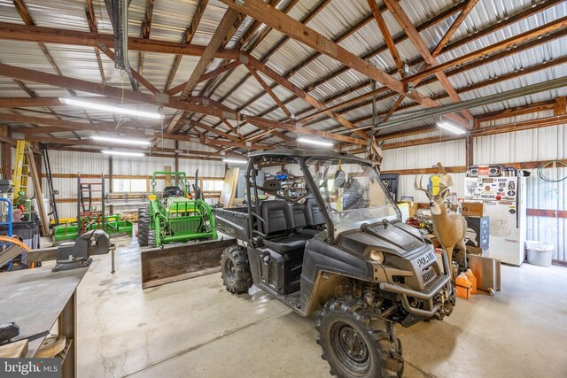 305 Gunhart Rd, Mohnton, PA 19540 - garage featuring metal wall