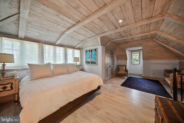 5033 Tilden St NW, Washington, DC 20016 - bedroom with wood ceiling and light wood-type flooring
